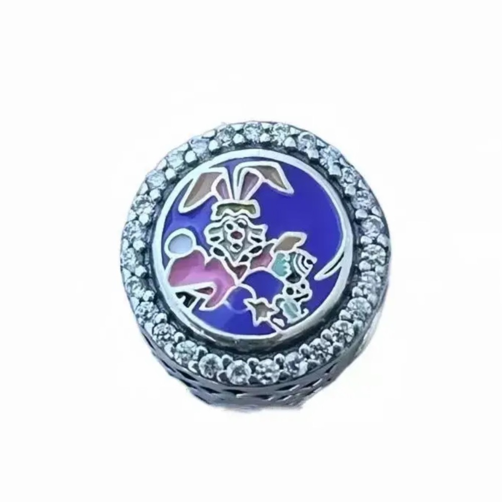 NWOT Disney Parks Charm It's Reigning Rabbits March Hare Alice in Wonderland